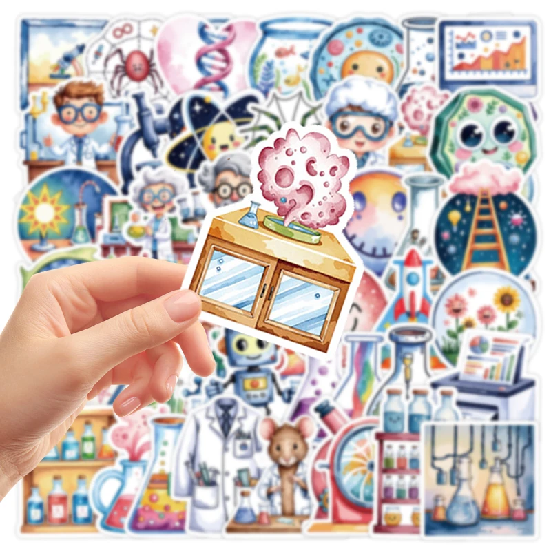 50 قطعة عالم الكرتون مختبر الكتابة على الجدران ملصقات DIY بها بنفسك الديكور حقيبة خوذة الغيتار المحمول سكيت ملصق مائي لعبة طفل هدية