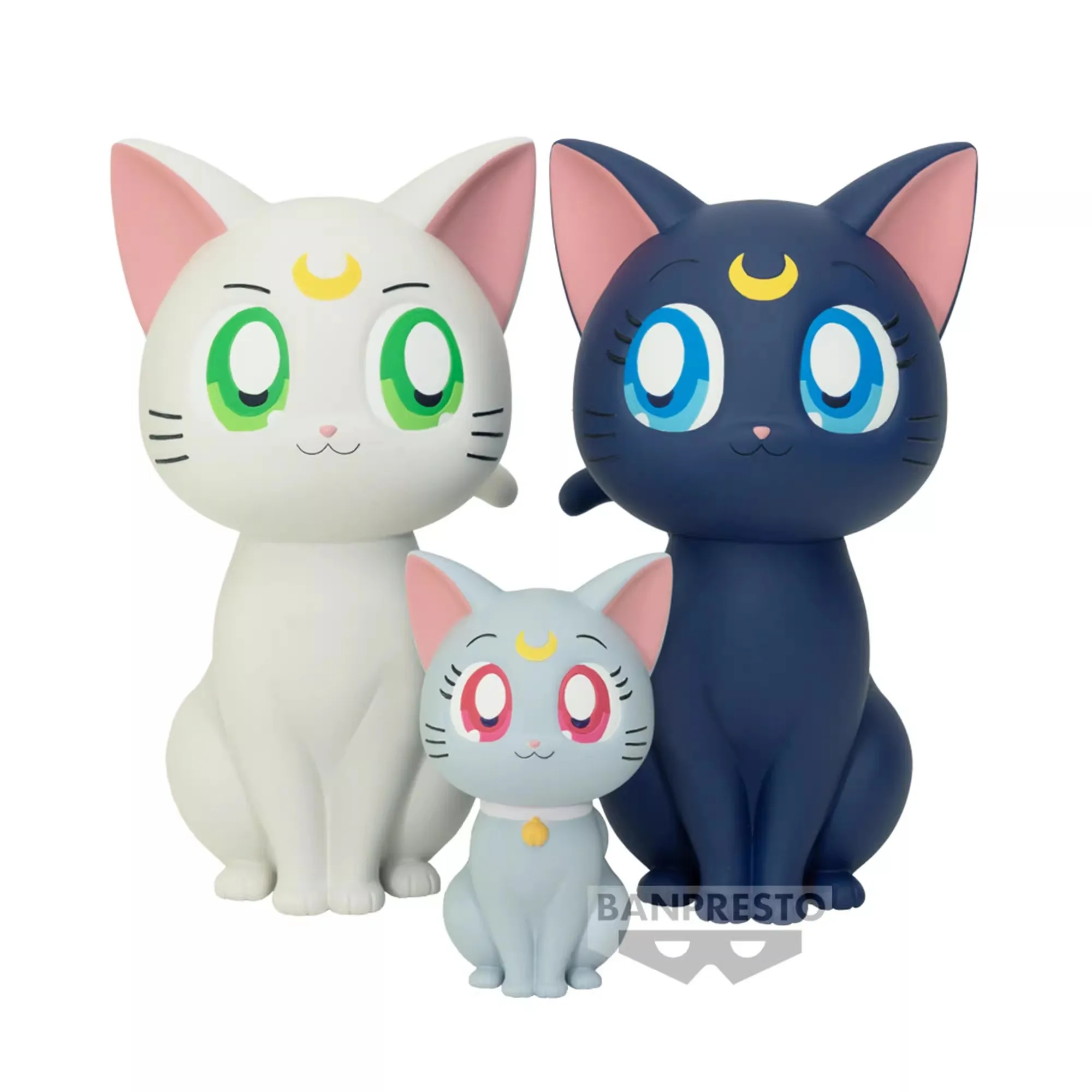 BANDAI Qposket Pretty Guardian Sailor Moon Luna Diana Artemis Anime Action Figures Collect Model Toys Gifts