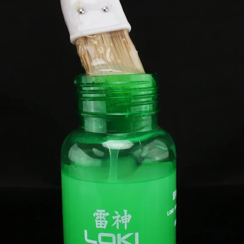 LOKI lem tenis meja profesional 250ml, dengan sikat perekat karet Ping Pong organik, lem spons karet Ping Pong