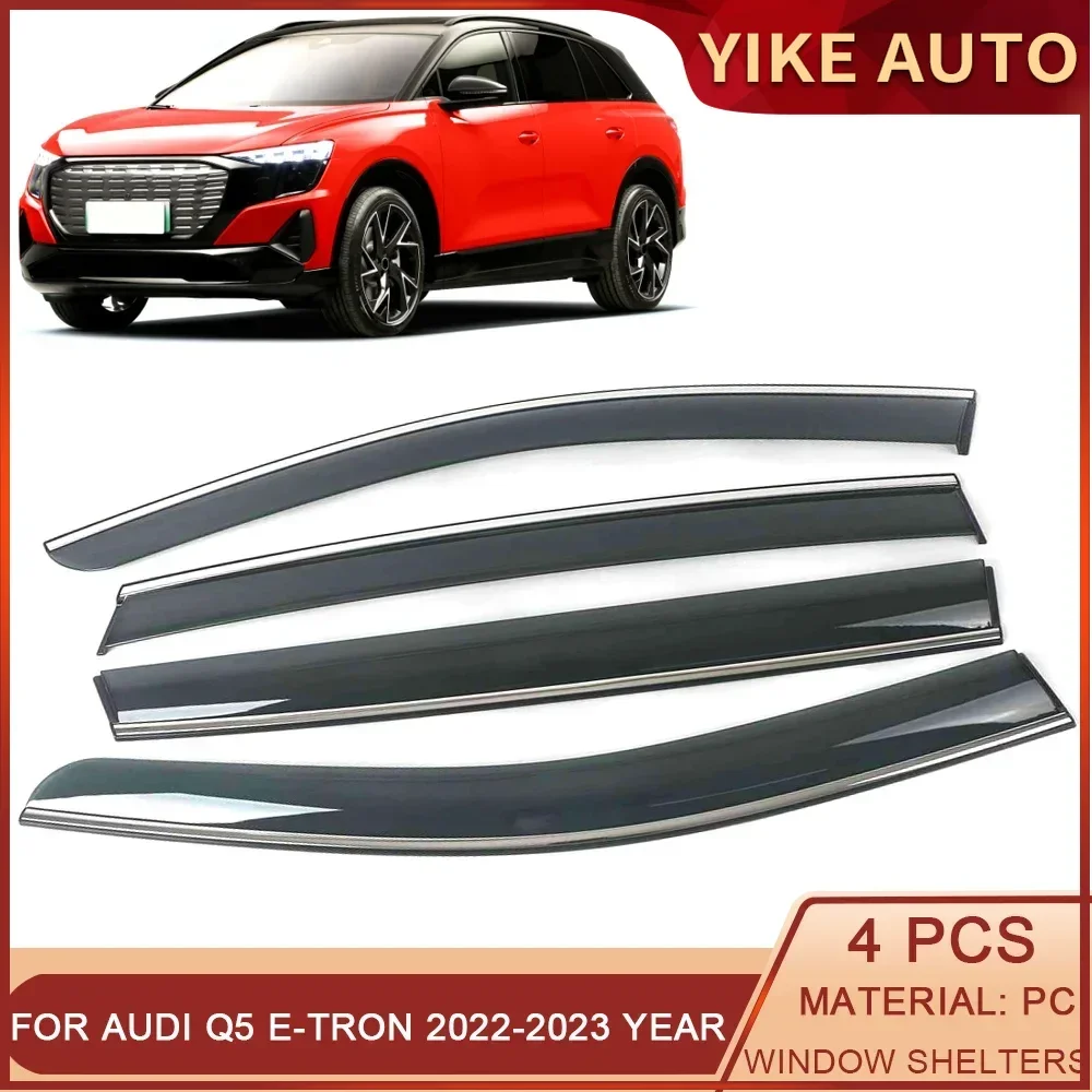 

For Audi Q5 E-TRON 2022-2023 Car Window Sun Rain Shade Visors Shield Shelter Protector Cover Sticker Exterior Accessories