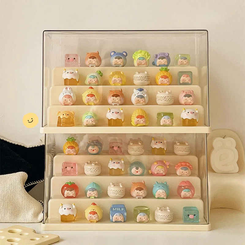 

Transparent Blind Box Display Rack for Pop Bean, Dustproof, Acrylic Little Action Figures Storage Box, Case for Popmart