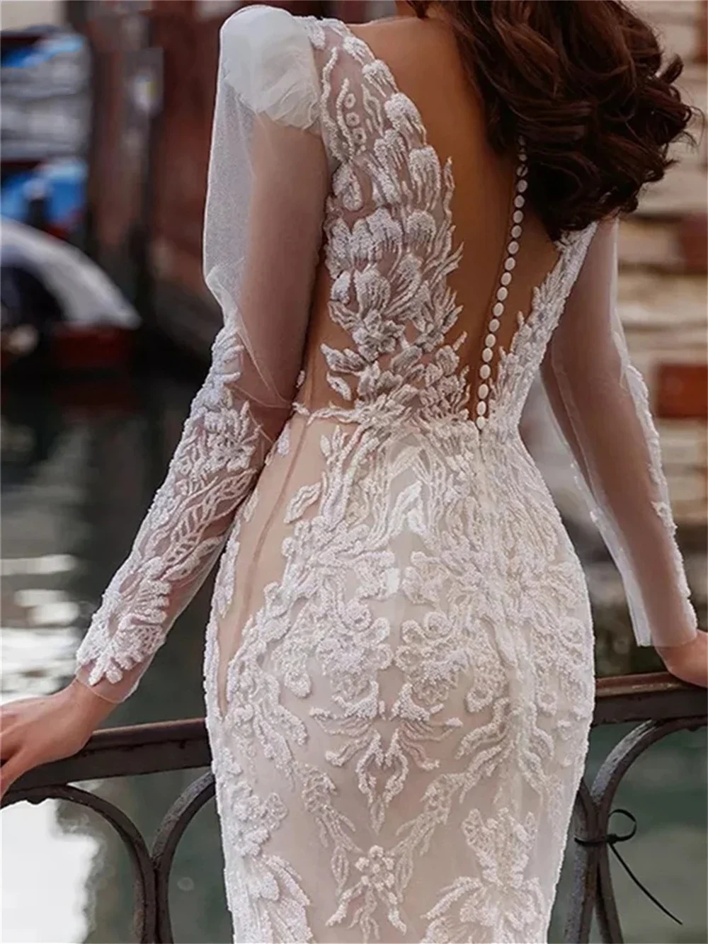 Flavinke ที่กําหนดเอง Elegant Mermaid ชุดเจ้าสาว 2025 Charming ชุดแต่งงานลูกไม้โรแมนติก A-Line Dresses Vestidos De Novia