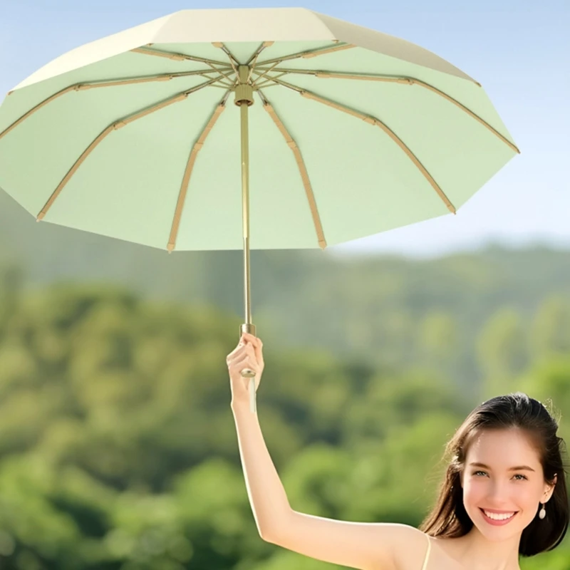 

Автоматические компактные дорожные зонты с 8 усиленными ребрами, защита от ультрафиолета 99%, золотая ручка для улицы и поездок