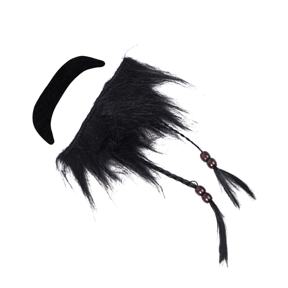 Pirate Beard Cosplay Photo Prop Costume Accessories for Party Halloween (Black) party prom supplies