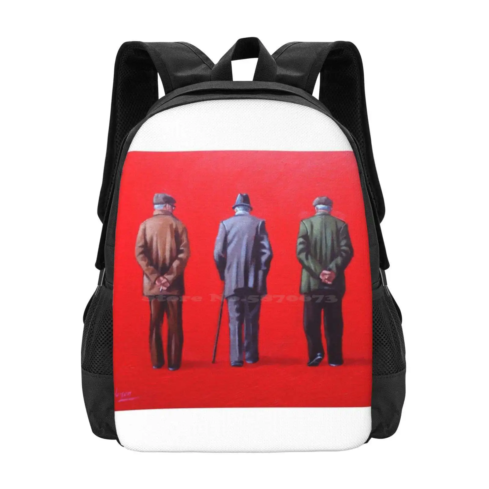 Remember When We Used To Paint This Town Red? Hot Sale Schoolbag Backpack Fashion Bags Northern Art Old Men Steve Sanderson