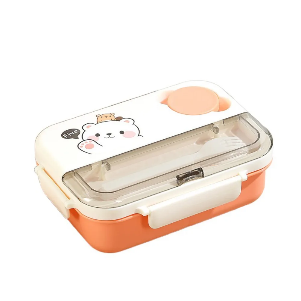 

Sealed Portable Cartoon Kid's Lunch Box Stainless Steel Cute Breakfast Boxes Reusable Picnic Box Divides Food Container Kids