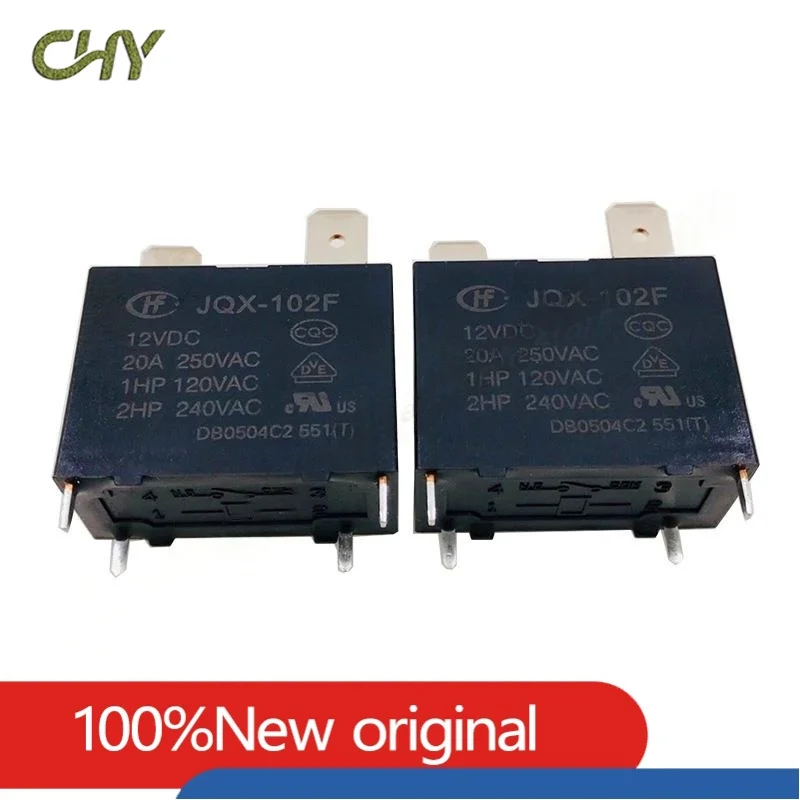 Air Conditioning Water Heater Relay HF102F- JQX-102F-12VDC 24VDC JQX-102F-P-12VDC 4PIN 20A