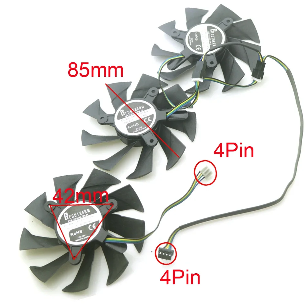 GFY09010E12SPA 85mm 12V GPU Fan 4Pin For ZOTAC RTX2060 2070 2080 2080ti -8GD6 X-GAMING Graphics Card Cooling Fan