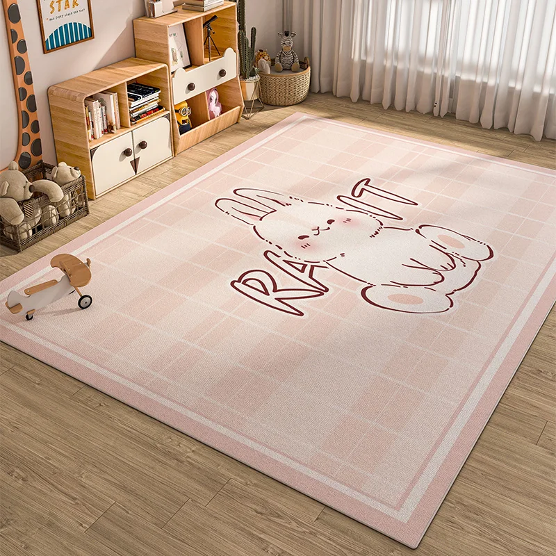 Cartoon Children\'s Girl\'s Room Rugs Cute Bedroom Bedside Carpets Large Area Living Room Carpet Stain-resistant Cloakroom Rug 양탄자