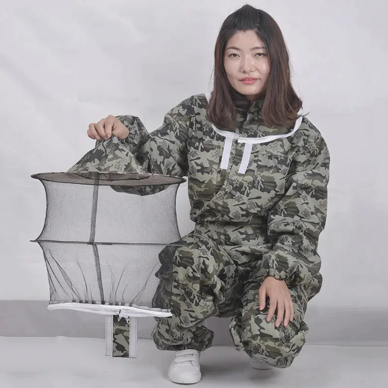 

Товары для пчеловодства Защитная одежда Куртка Брюки Вуаль Защитное платье для пчел Камуфляжный защитный костюм для пчеловодства