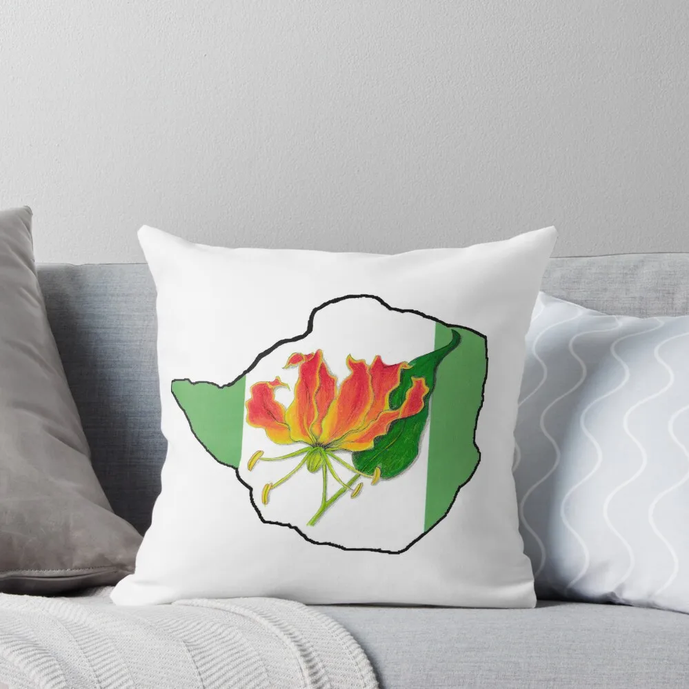 Flame Lily of Rhodesia Throw Pillow Sofa Cushions Cover bed pillows Pillow