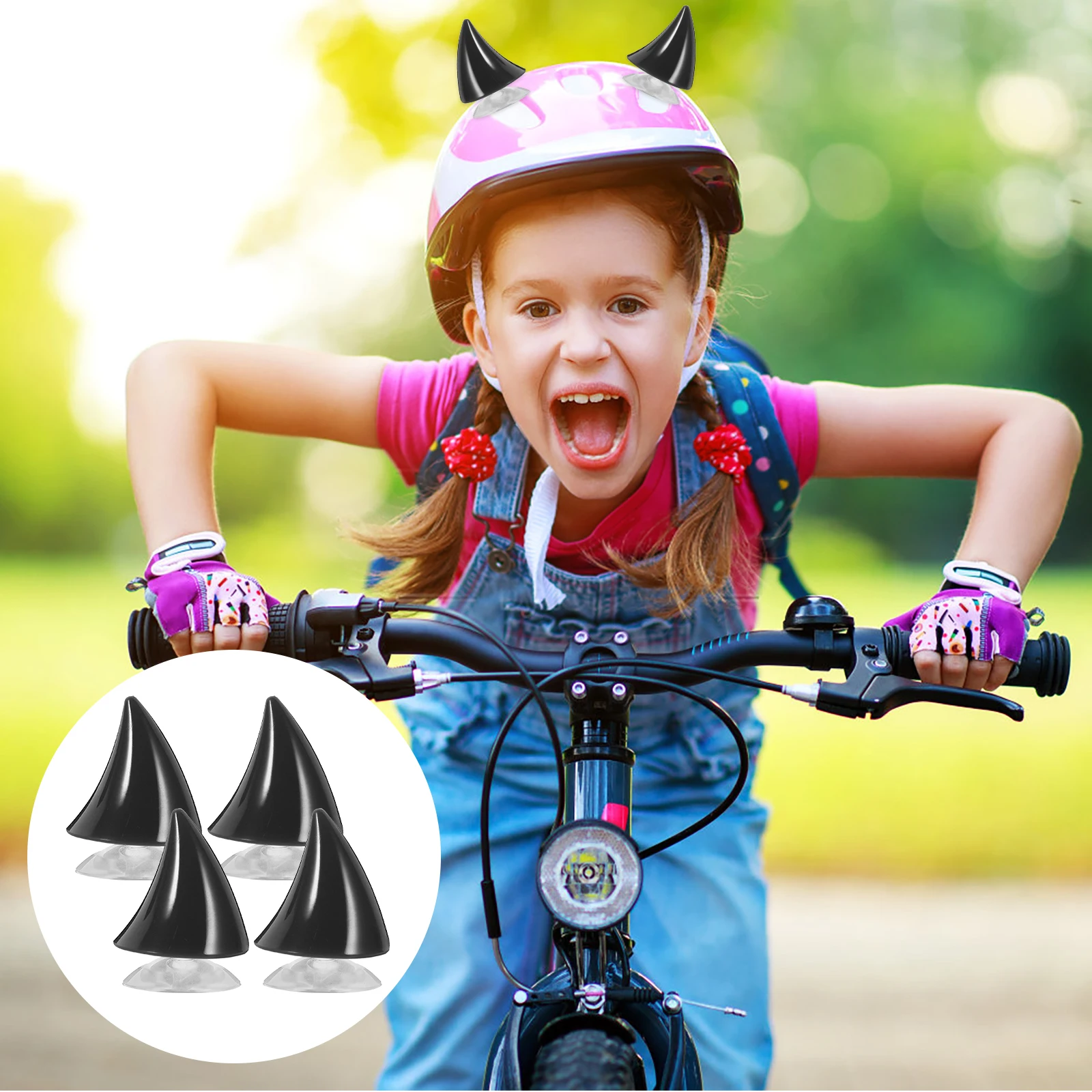 

1 Set Motorcycle Decorative Horn Universal Horns For Ski Bike Helmets Reusable Accessories Diy Decoration Horns