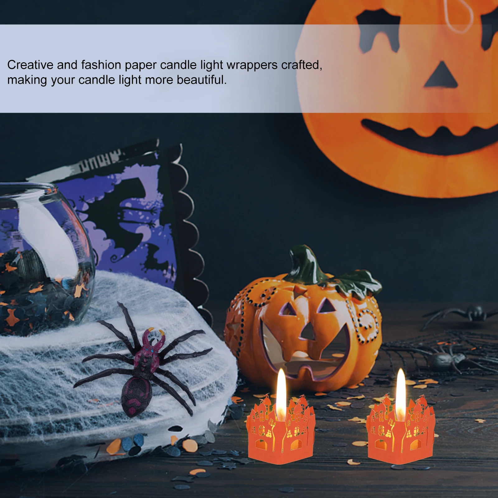 20 supporti di carta per ombra surround profumata, decorazioni di Halloween sfuse