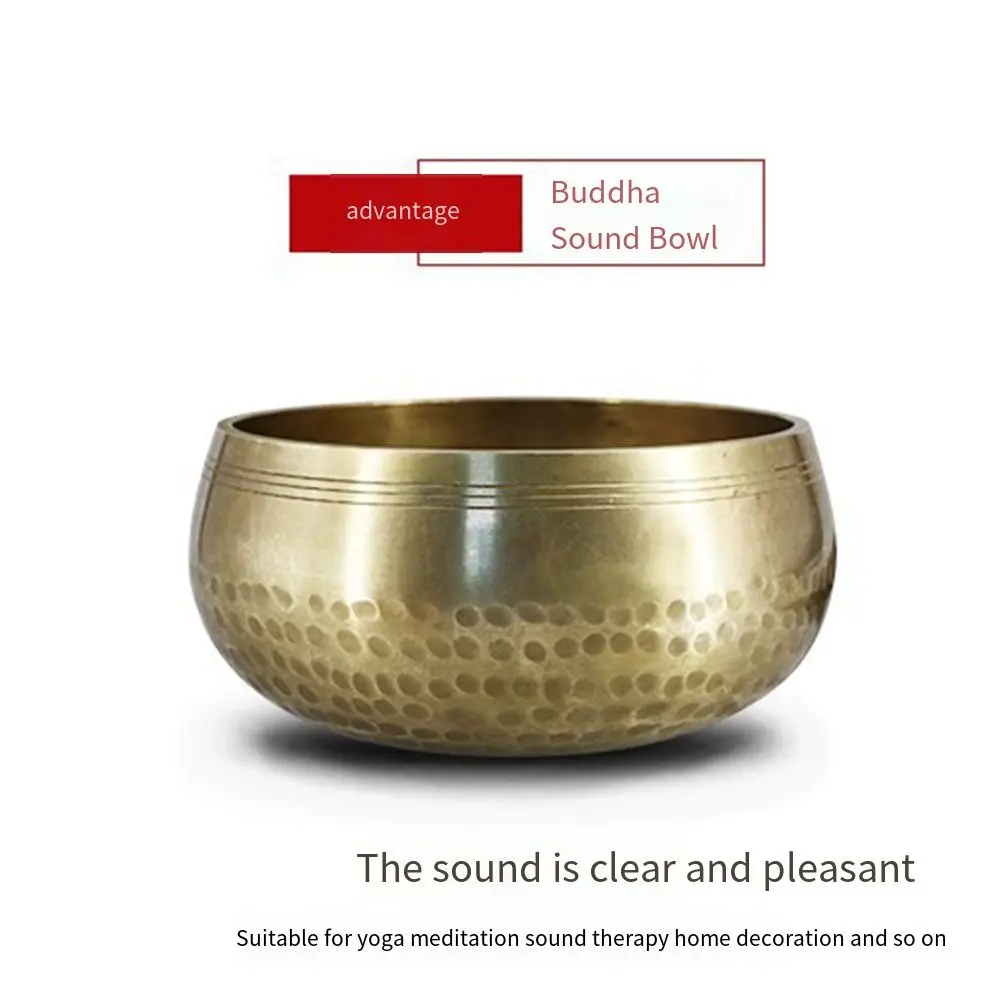 Nepal Tibetan Singing Bowl Set Buddha Multi-size Meditation Chanting Bowl Soft Cushion Wooden Striker Metal Sound Bowl