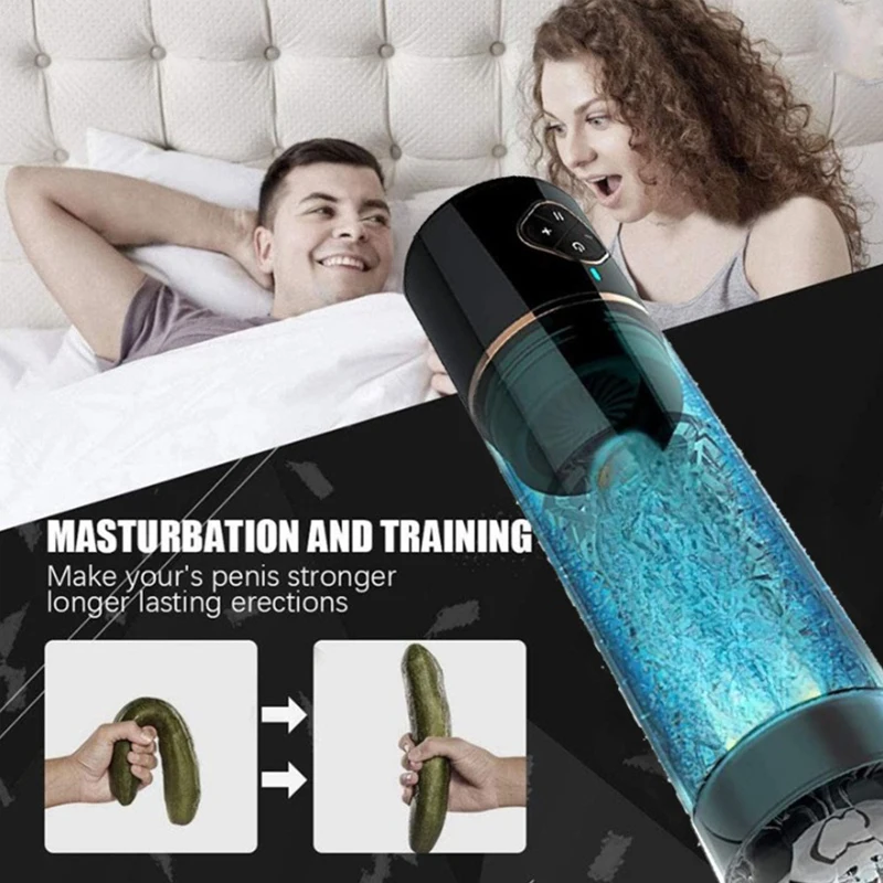 Bagno d'acqua ingrandimento del pene pompa a vuoto elettrico maschio masturbatore tazza ritardo del pene formazione con macchina del sesso Spa per i giocattoli dell'uomo 18