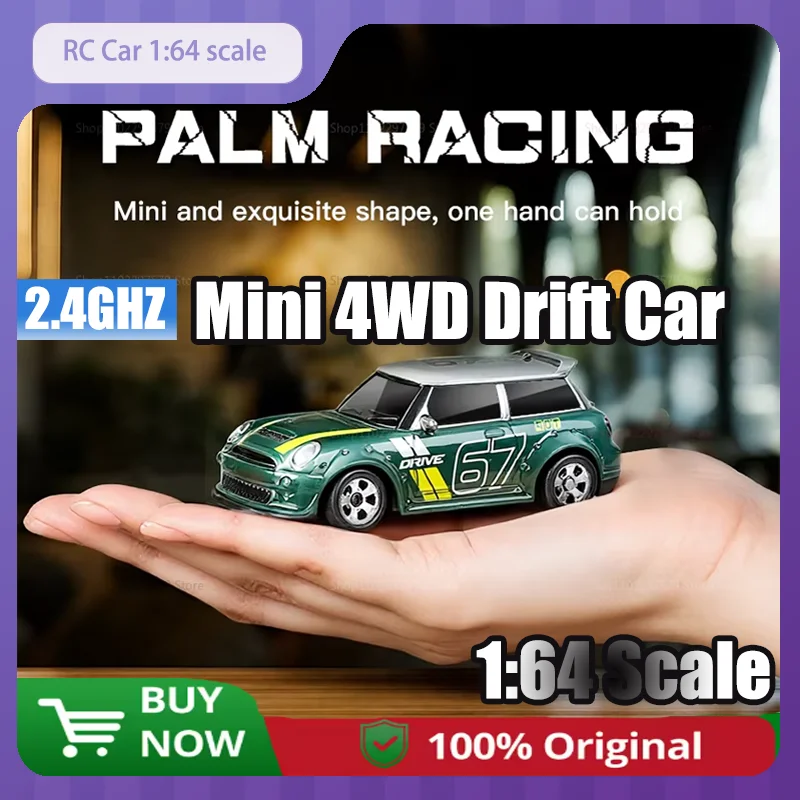 

1:64 New RC Cars Mini KF33 Full Scale 4WD 2.4GHz Drift Desktop Toy Full Scale Synchronous Control System RC car Christmas gift