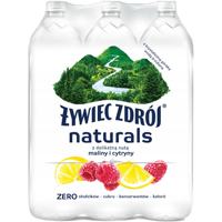 Żywiec Zdrój Naturals Non-carbonated drink with a delicate hint of raspberry and lemon 1.2 L x 6 pieces