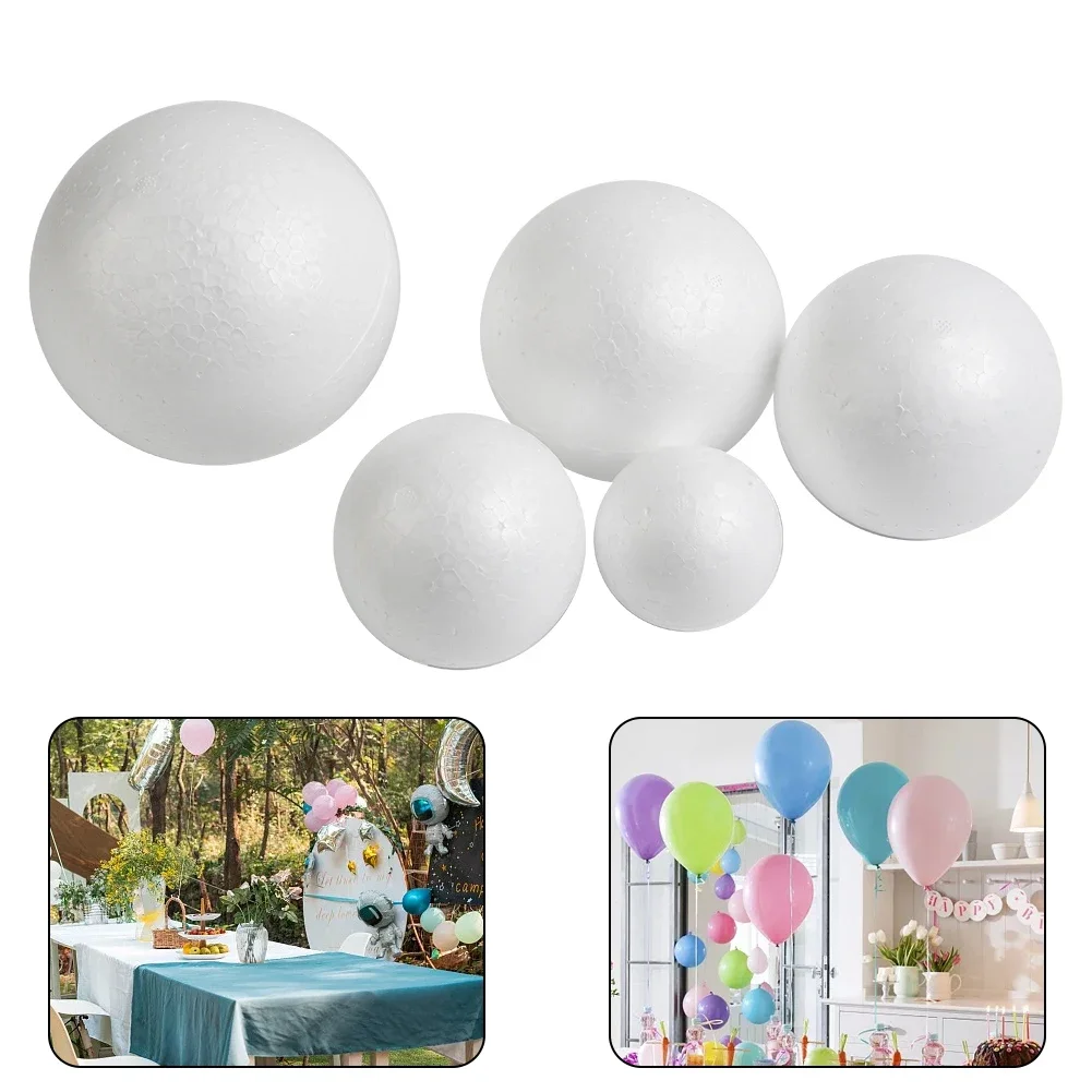 6-12cm modelagem bolas de espuma de poliestireno branco artesanato bolas diy pintados à mão presentes acessório celebrações de casamento suprimentos de eventos