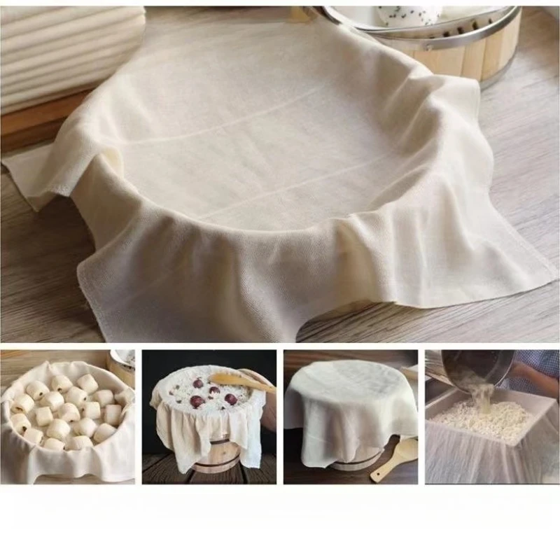 3-10PC Pure Cotton Steaming Cloth Home Non-Stick Filter Curd Cloth Kitchen Steamer Mat For Rice Bun Steamer Cloth for Straining