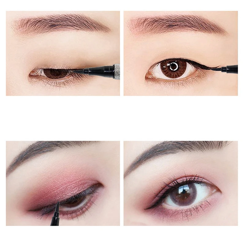 Ultracienki eyeliner w płynie czarny wodoodporny szybkoschnący eyeliner w ołówku długotrwały nie rozmazujący się kobiety narzędzia kosmetyczne