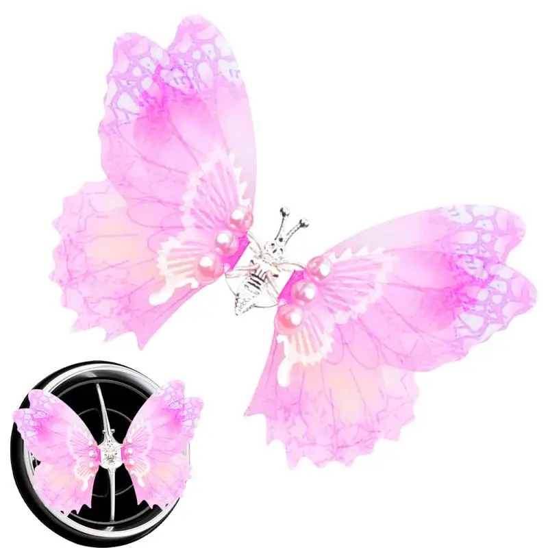 Car Dashboard Interior Ornaments Tulle Butterfly Decorations Unique Paste Butterfly Model With Dancing Wings For Suvs Rvs Trucks