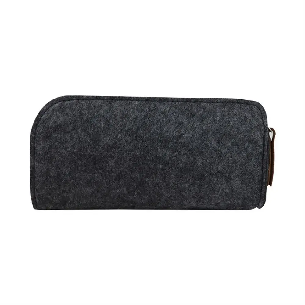 

School Supplies Stationery Sunglasses Case Large Capacity Felt Cloth Stationery Organizer Felt Pencil Case Pencil Bag Pen Pouch