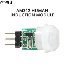 CORUI-Sensor infrarrojo IR AM312, Sensor de movimiento PIR, cuerpo humano, módulo Detector piroeléctrico para equipos eléctricos de autodetección