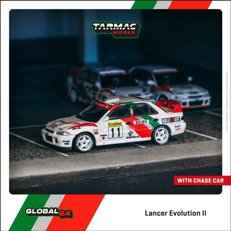 Tarmac Work 1:64 Lancer Evolution II Druckguss-Modellauto