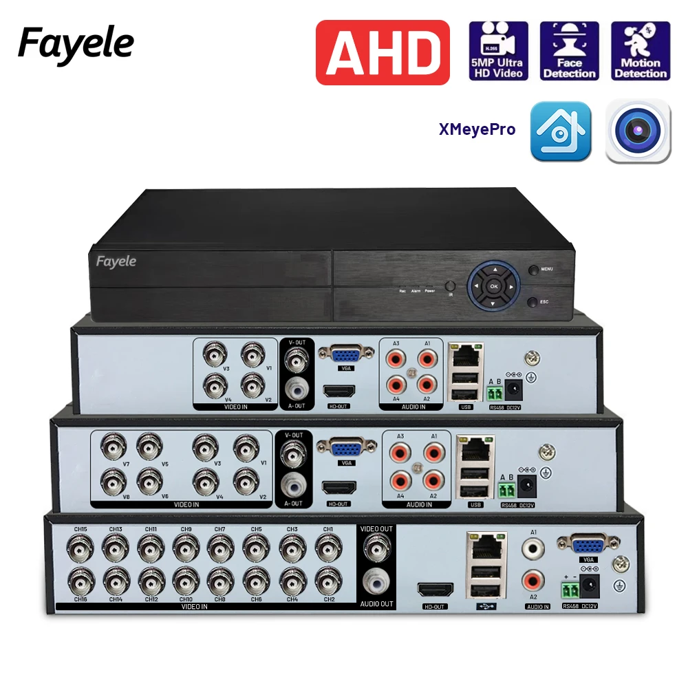 Sistema de Câmera de Segurança Analógica, Gravador de Vídeo Digital, Detecção de Rosto, HVR, 8CH, CCTV, AHD, DVR, CVI, TVI, CVBS, 6in 1, 4CH, XVR,