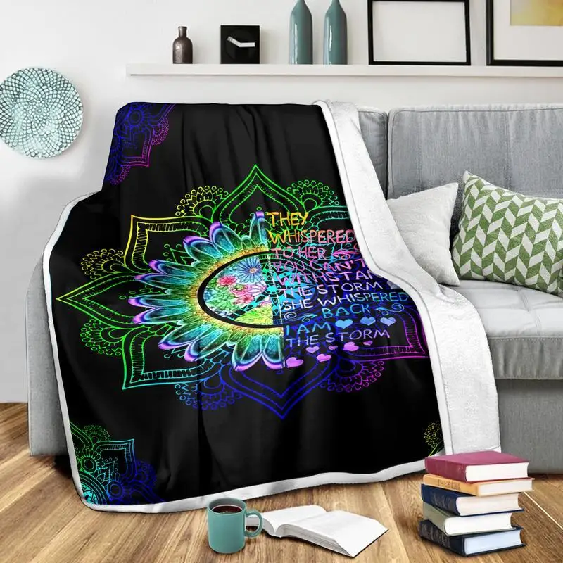 

I Am The Storm Customize Design Personalized Fleece Blanket 3D Printed Sherpa Blanket on Bed Home Textiles