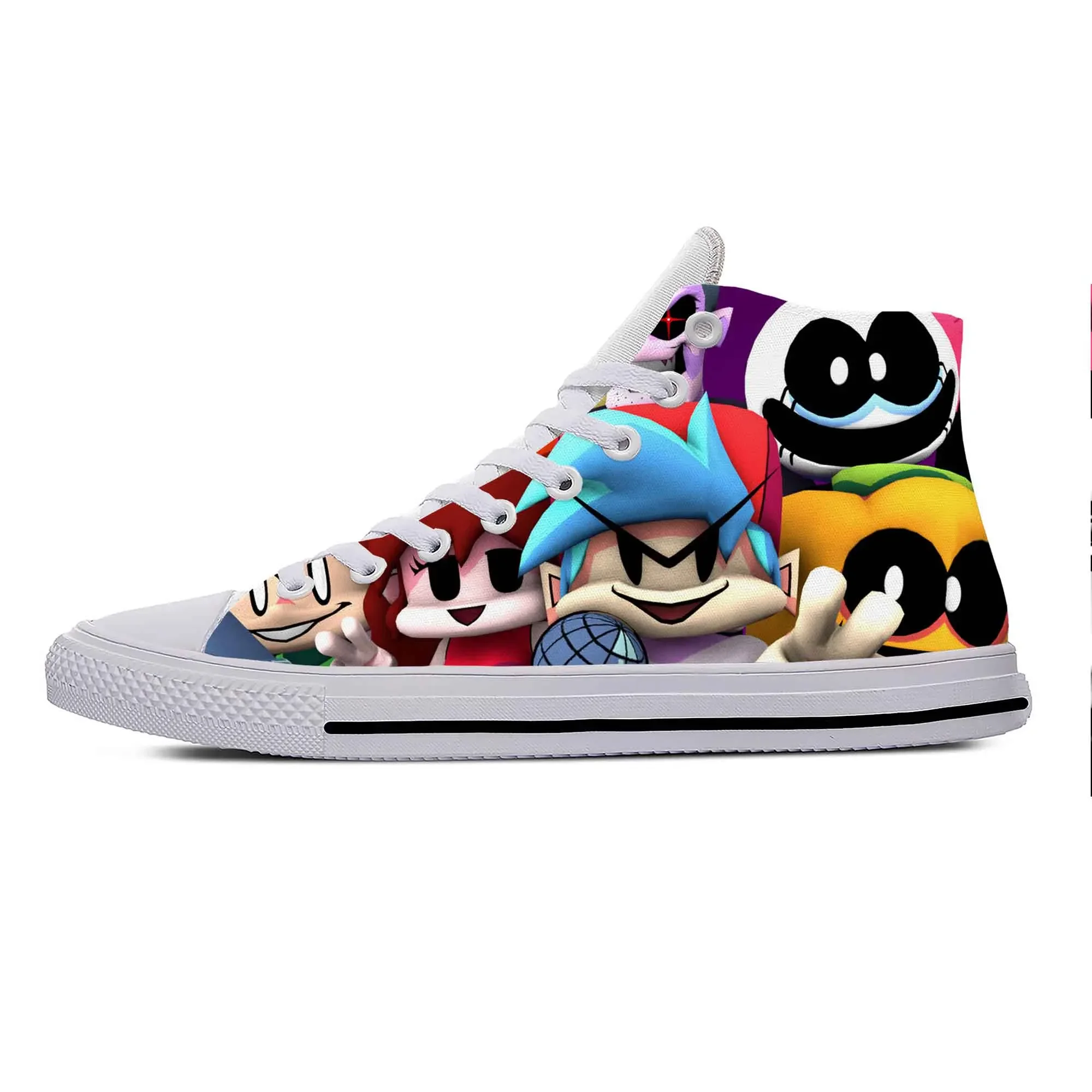 Funkin Anime Cartoon Night Game Friday Cool Funny Casual Cloth Shoes High Top Lightweight Breathable 3D Print Men Women Sneakers