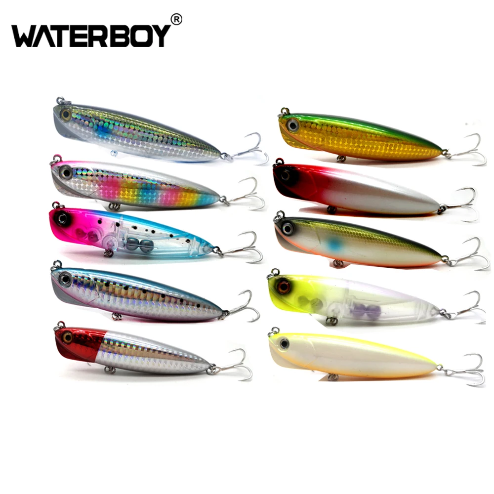 WATERBOY Pencil Fishing Lure 18G/90mm Ultra Long Cast Slow Sinking Pencil Bait Fish Gear Product with Mustard Hook