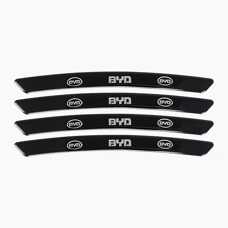 Car Exterior Wheel Rim Logo Decals 4Pcs For BYD Atto 3 Seal Dolphin Han Tang Song Yuan Anti‑Scratch Hub‑Rim Decorative Parts