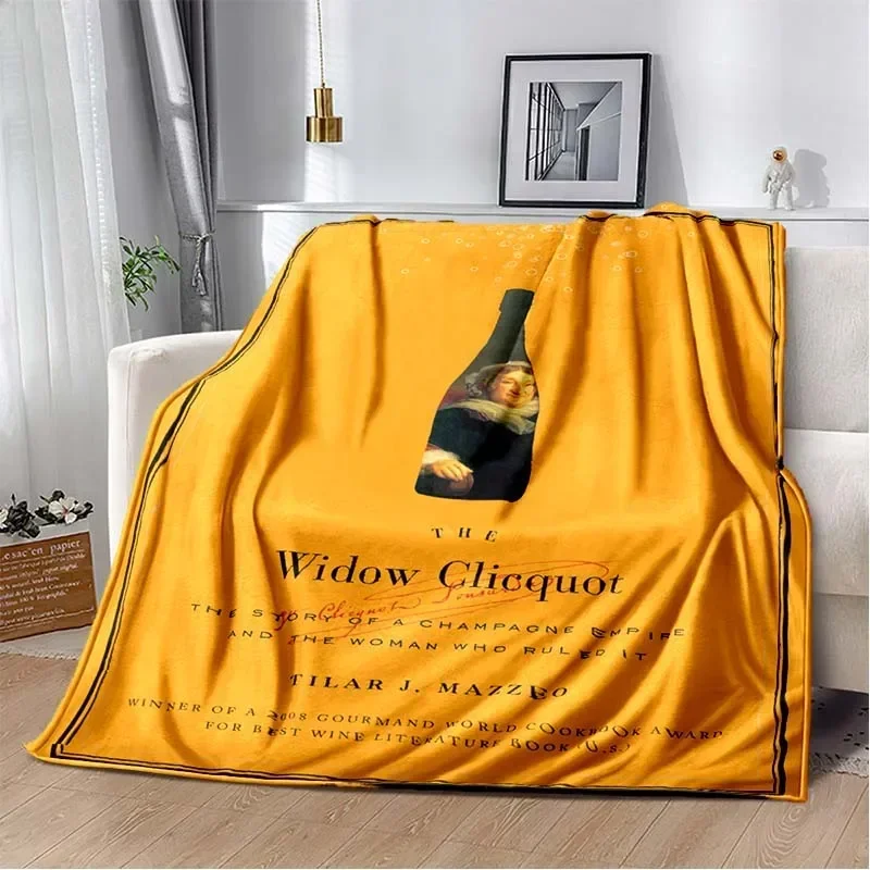 3D Printed Baby Blanket Fashion Veuves Clicquot Super Soft Warm Flannel Babes Carpet Portable Home Travel Office Baby Blankets