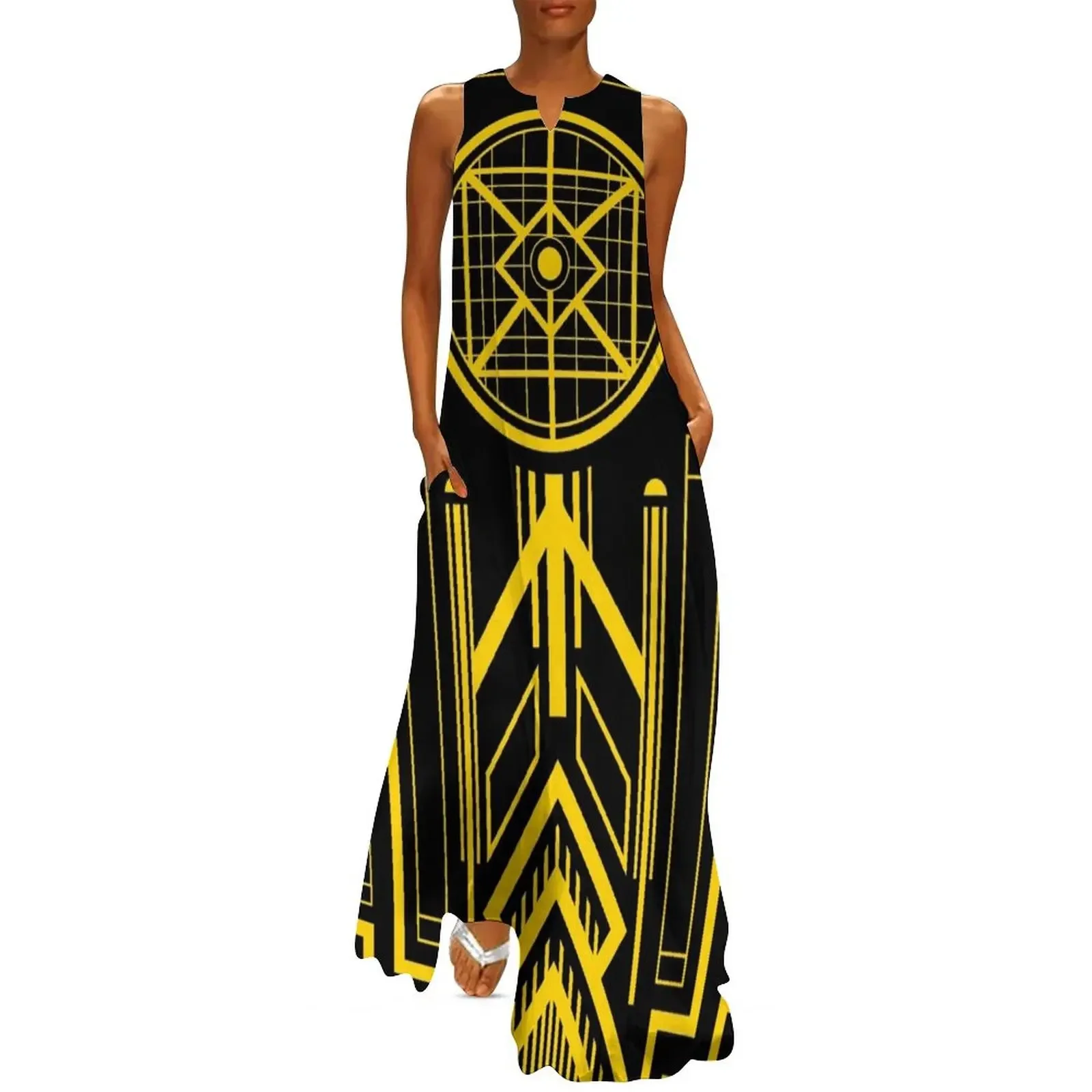 

Star Trek - Art Deco Enterprise Long Dress summer clothes Clothing female Women's summer dress Dress