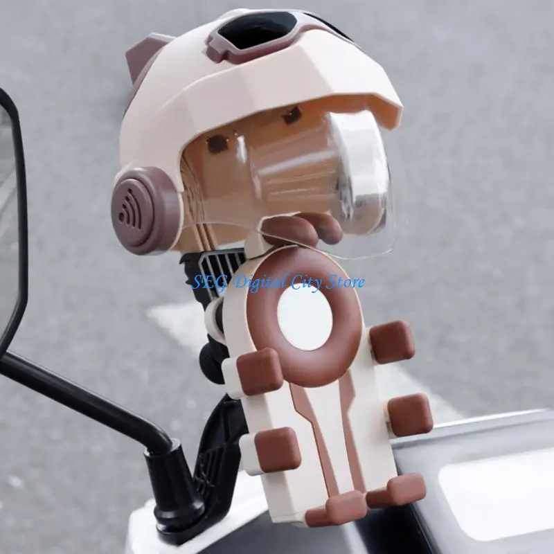 U75B Bike Phone Holder, Motorcycle Mount Phone Holder, Handlebar Cellphone Clamp, Scooter Phone Clip with Sunshade