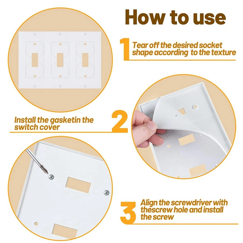 Hot 40Pcs Wall Insulation Outlet Insulators Sealers,Electrical Outlet Insulation Pads For Wall, Light, Switch Socket