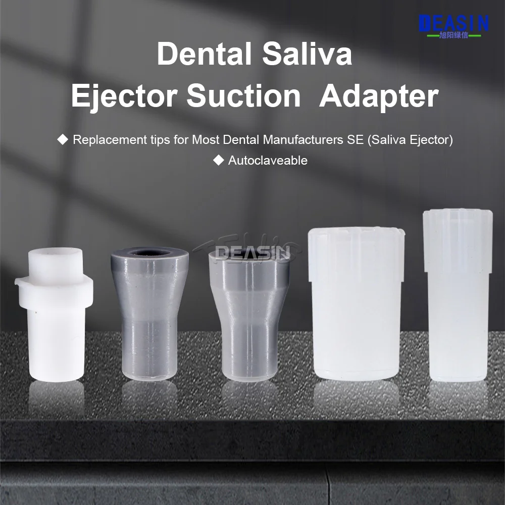 10PCS Dental Saliva Ejector Rubber Snap Tip Adapter Weak Suction Tip Convertor Spare Replacement Parts for Dental Unit