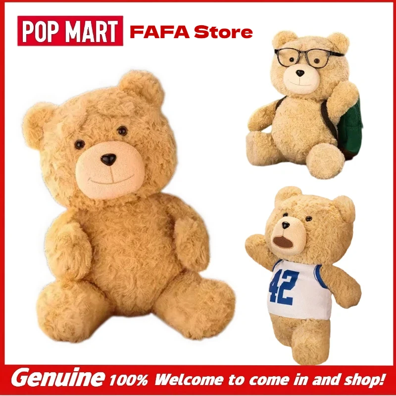 

New Genuine POPMART Ted 2 Co-Articulated Teddy Bear Plush Doll Hot Nerd Ted Festival Gifts Plush Toys Birthday Cute Gift