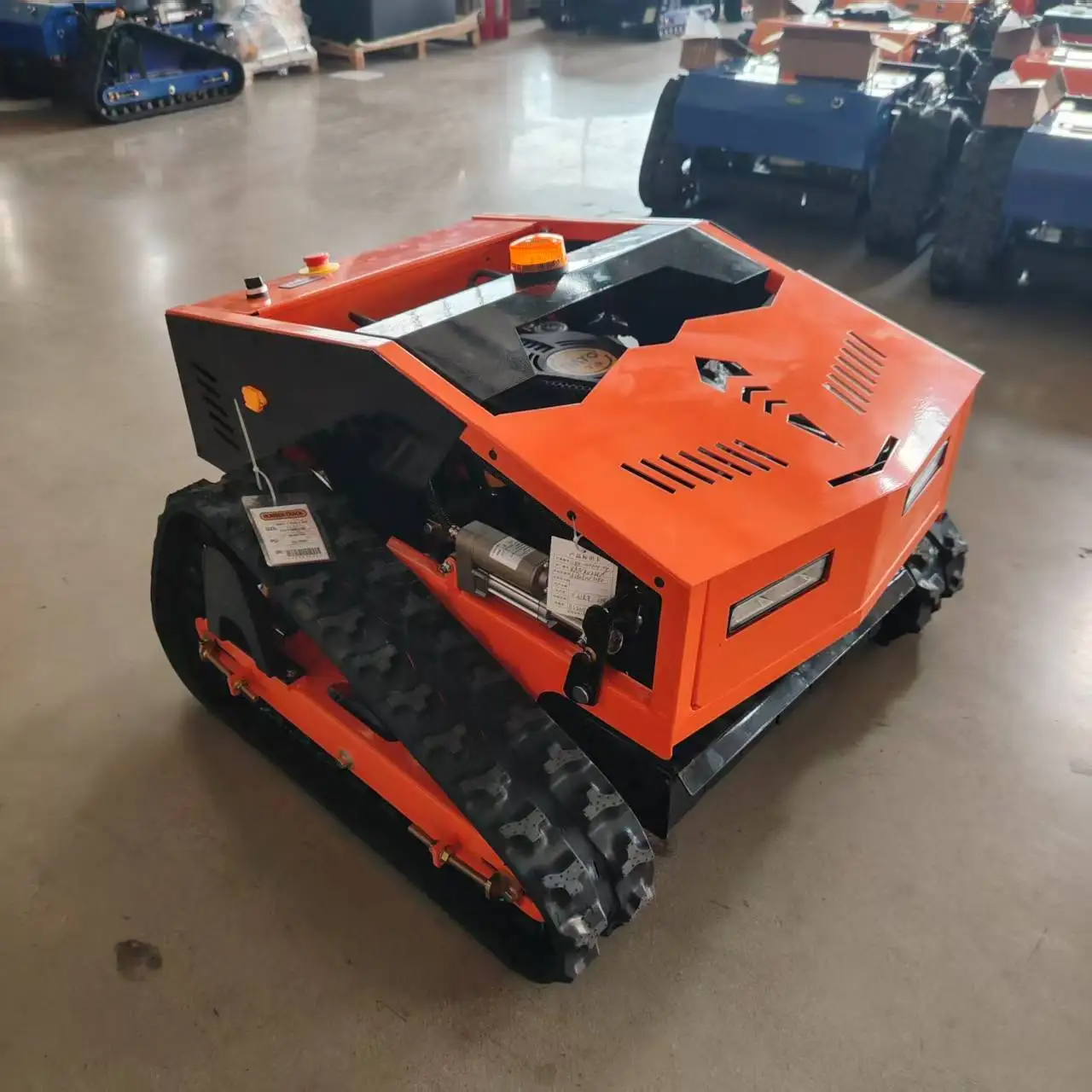 2026 تصميم جديد جزازة العشب الذكية للتحكم عن بعد مع ضوء تحذير زر واحد الكهربائية بدء دعم شفرة رفع