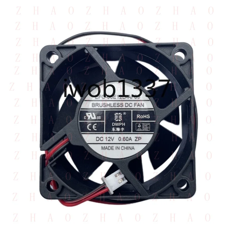 L+ for EFC-06E12D-AF09 DC 12V 0.60A Two Wires Server Square Cooling Fan
