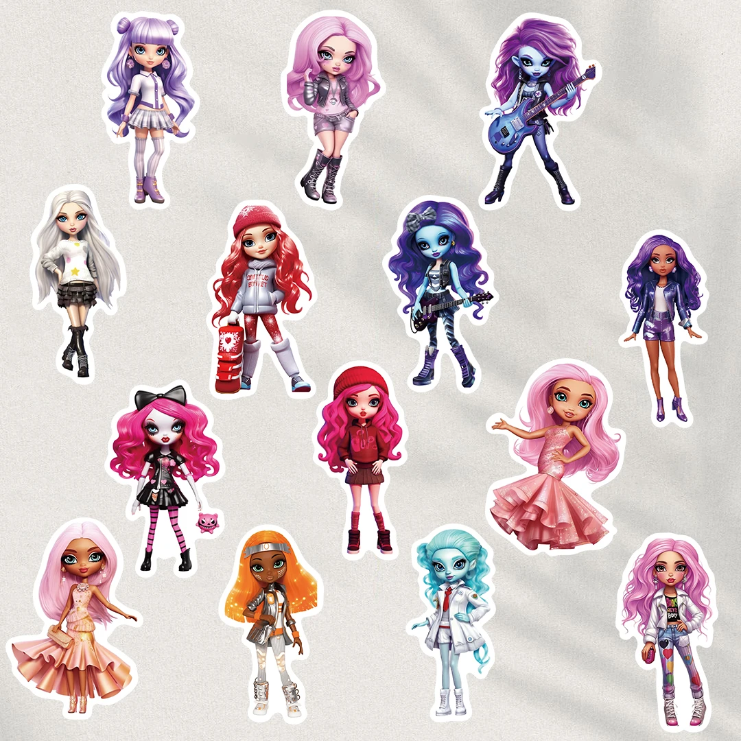 50 Stück Y2K Regenbogen Spice Girls Aufkleber Laptop Gepäck DIY Koffer Graffiti Landschaft Cartoon Coole Kreative Scrapbook-Sticker