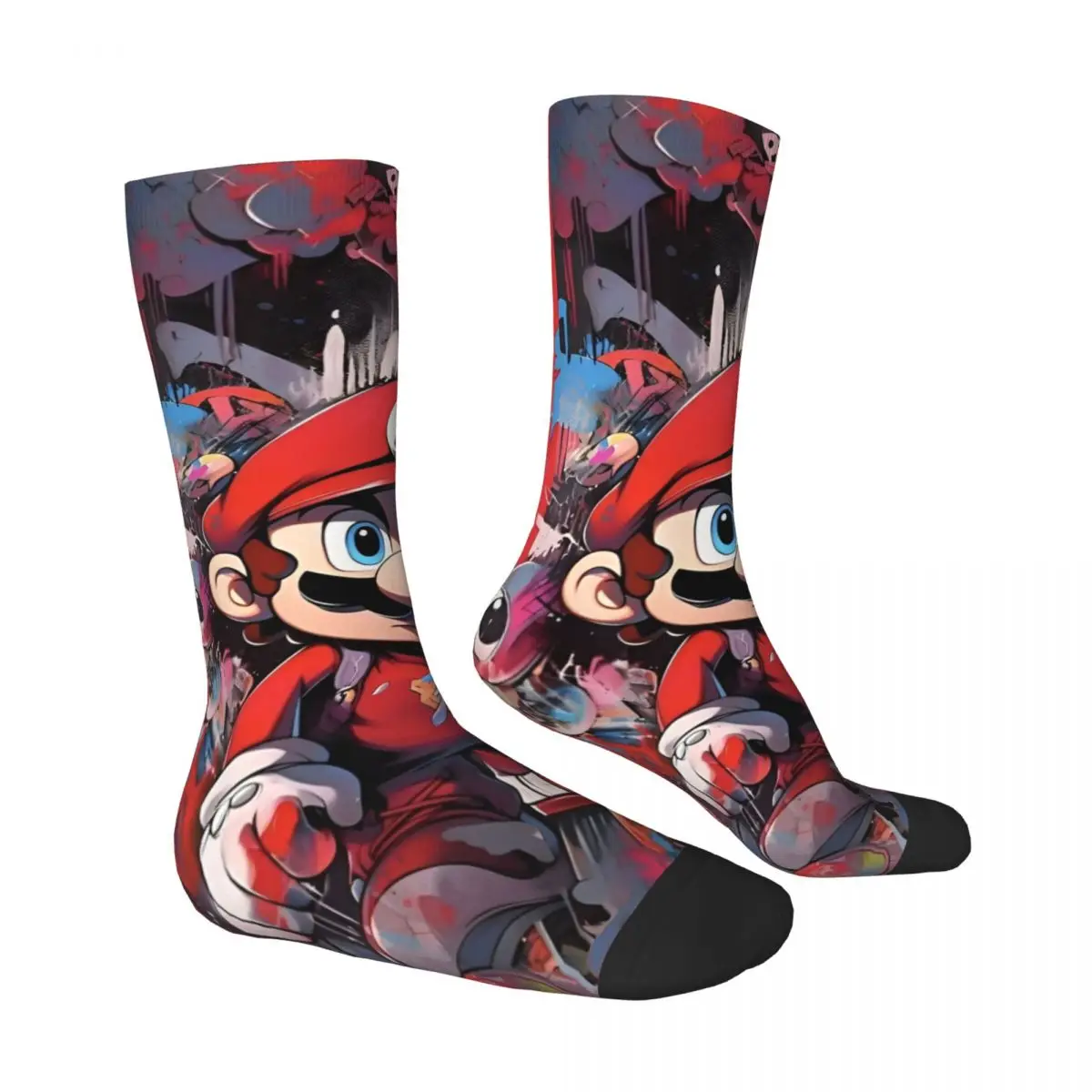 3D Cartoon M-Mario-Bros Print Stockings Custom Fashion Socks Autumn Anti Sweat Socks Couple Skateboard Quality Socks