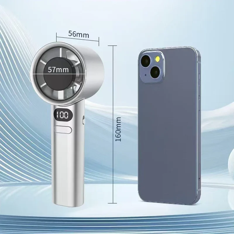 New Mini Handheld Fan 120 Speed Portable Desktop Fans Instant Cooling With Ice Mode USB Rechargeable Stylish Fan for Women