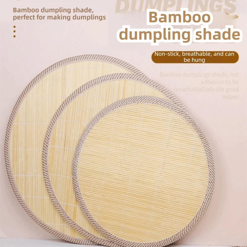 30/40/50cm Bamboo Dumpling Tray Eco-Friendly Multi-Purpose Food Storage Plate Premium Material Convenient Dumpling Steamer