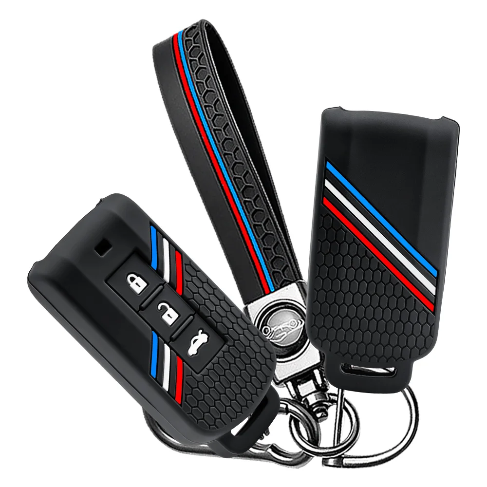 Soft Key Holder Keychain For Mitsubishi Lancer Outlander ASX Pajero Eclipse L200 Mirage Attrage Galant Colt Delica Anti Scratch