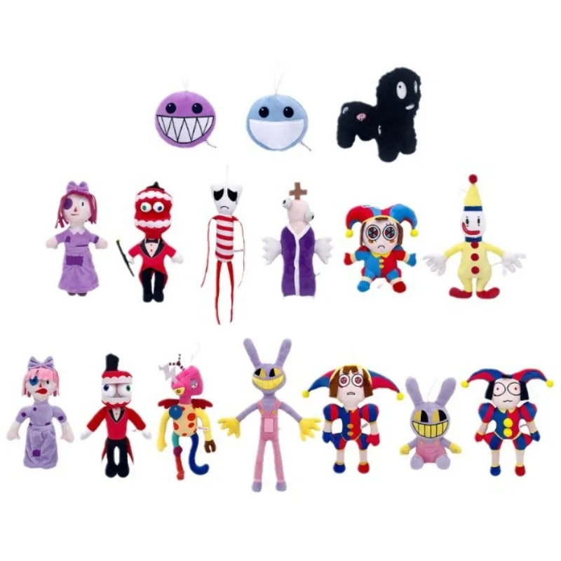 Kawaii The Amazing Digital Circus Series Plush Toy Cute Cartoon Character Creativity PP Cotton Filling Stuffed Toy Fans Gift
