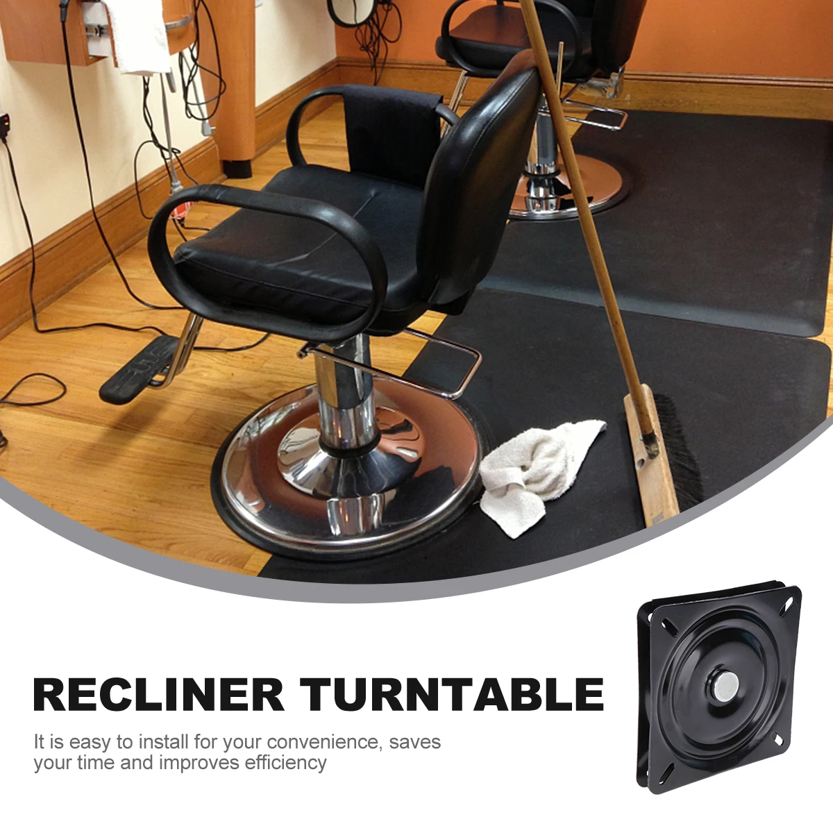 

Professional Durable Turntable Bearing Black Easy Install High Load Capacity Stable Rotation Multifunctional Tool