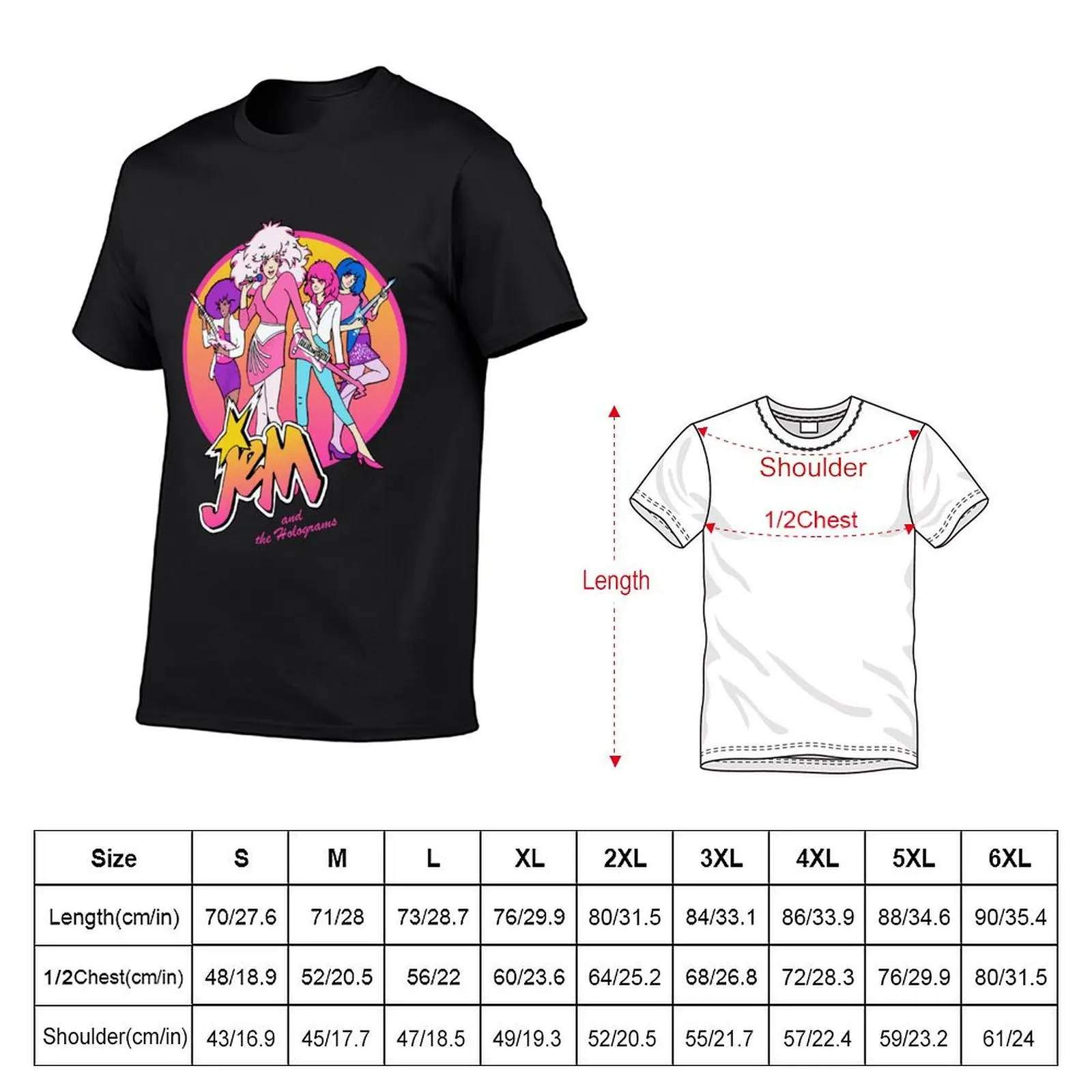 Jem and the Holograms T-Shirt oversized Short sleeve tee for a boy Men's t shirts