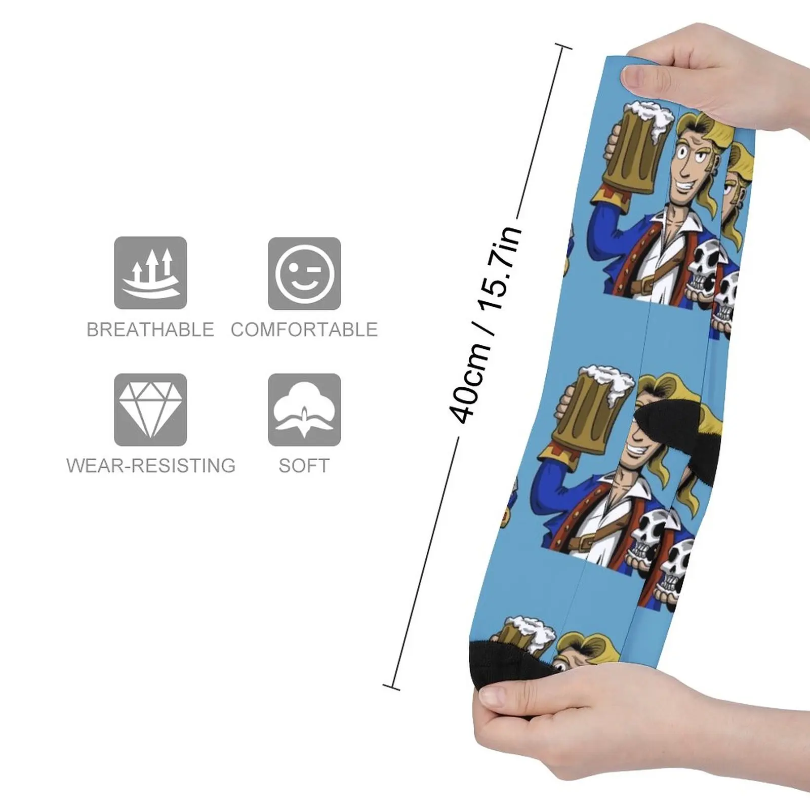 Guybrush Threepwood Socks summer compression socks Man socks non-slip soccer stockings